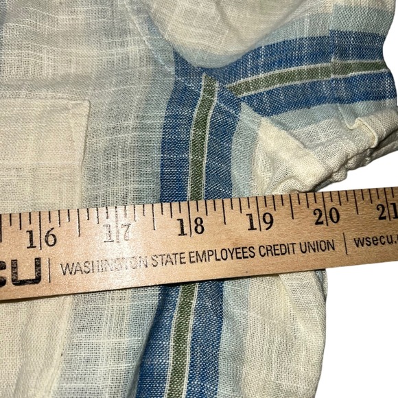 NWT Toad &Co Camp Cove Short Sleeve Cotton Romper Salt Trio Stripe Size Large - Picture 5 of 7